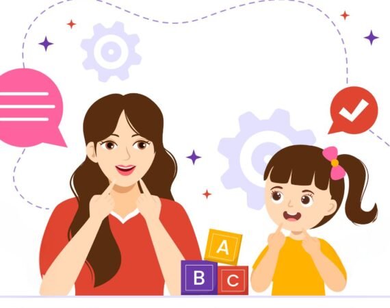 Criança em sessão de fonoaudiologia